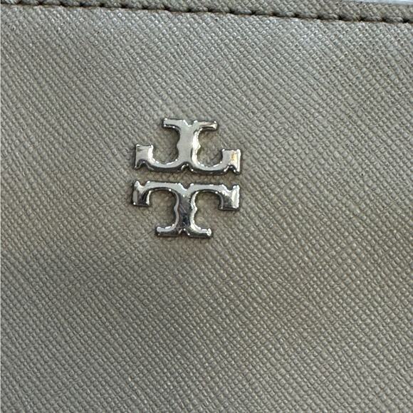 TORY BURCH York Tan Leather Tote Bag with Red handles - Picture 11 of 15